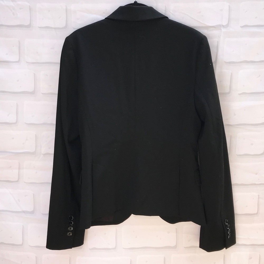 Express Notch Collar One Button Black Blazer - Picture 5 of 8